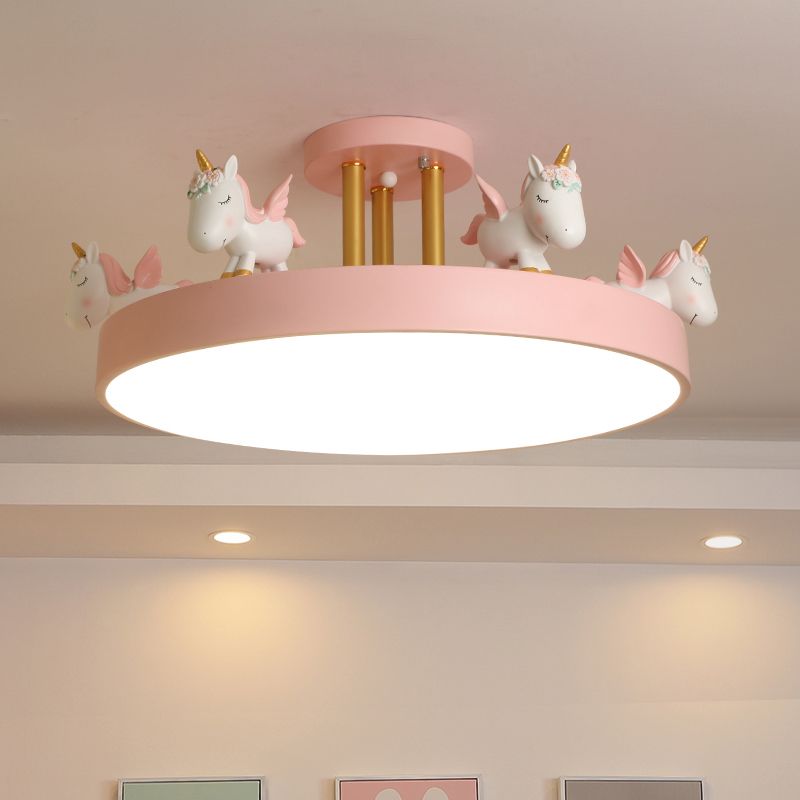 Ceiling Light Semi Flush Round Halo Nova for Living Rooms